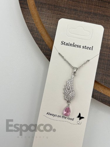 گردنبند بال فرشته صورتی