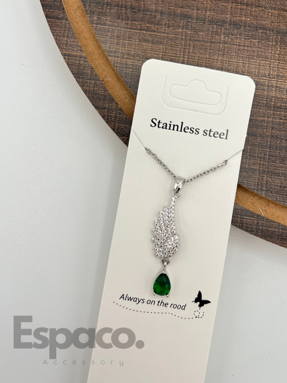 گردنبند بال فرشته سبز