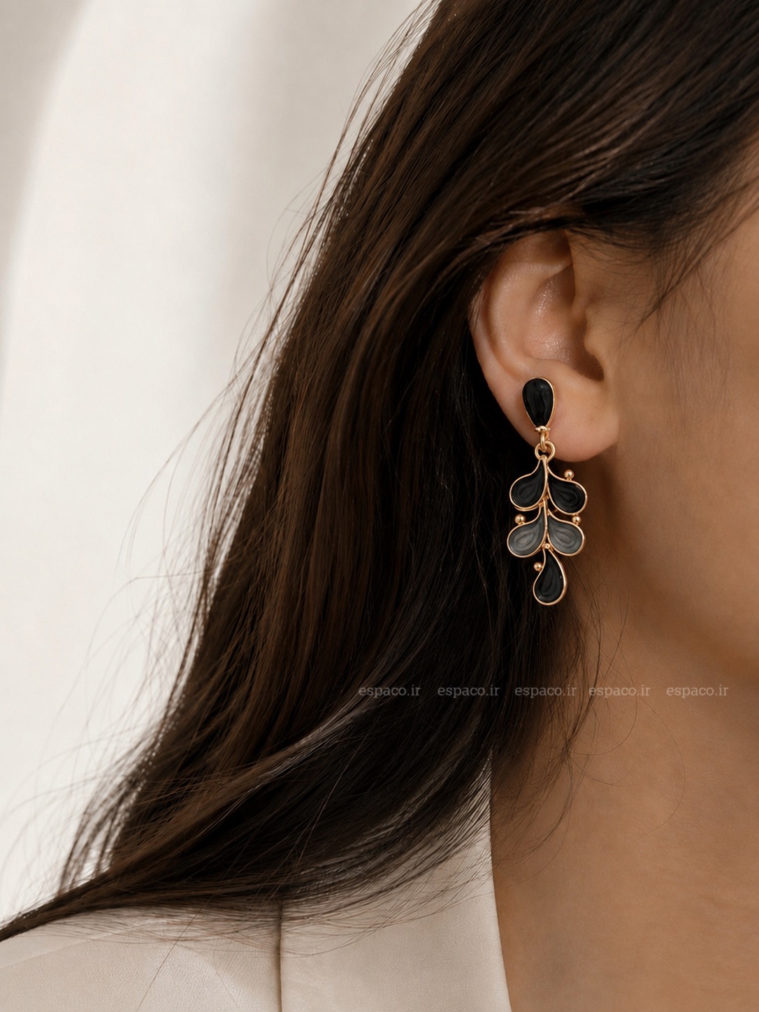 گوشواره جواهری مشکی کد A87۵